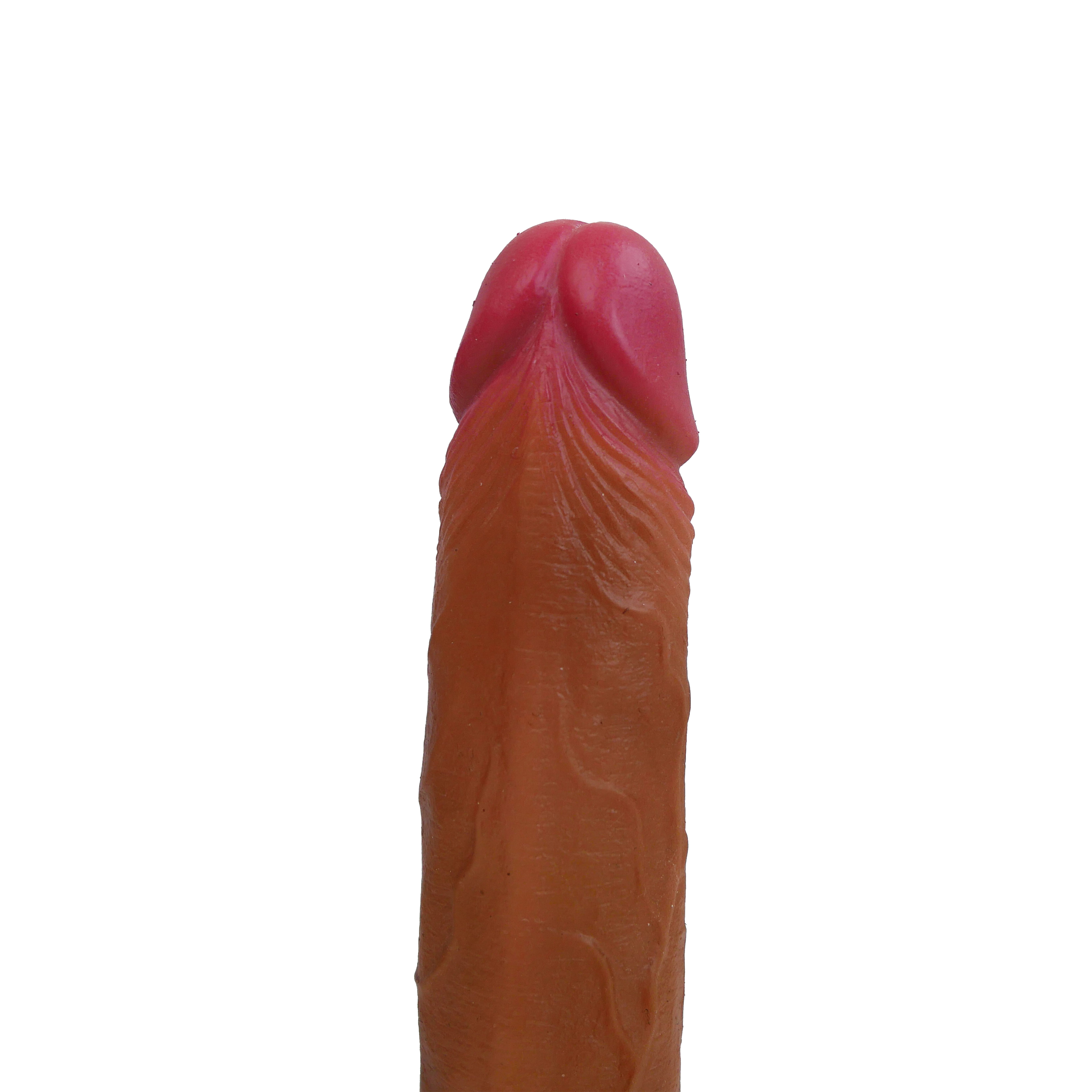 Realistischer Dildo mit Saugnapf – 18 cm Gesamtlänge, 16,5 cm einführbare Länge, 3,6 cm Durchmesser