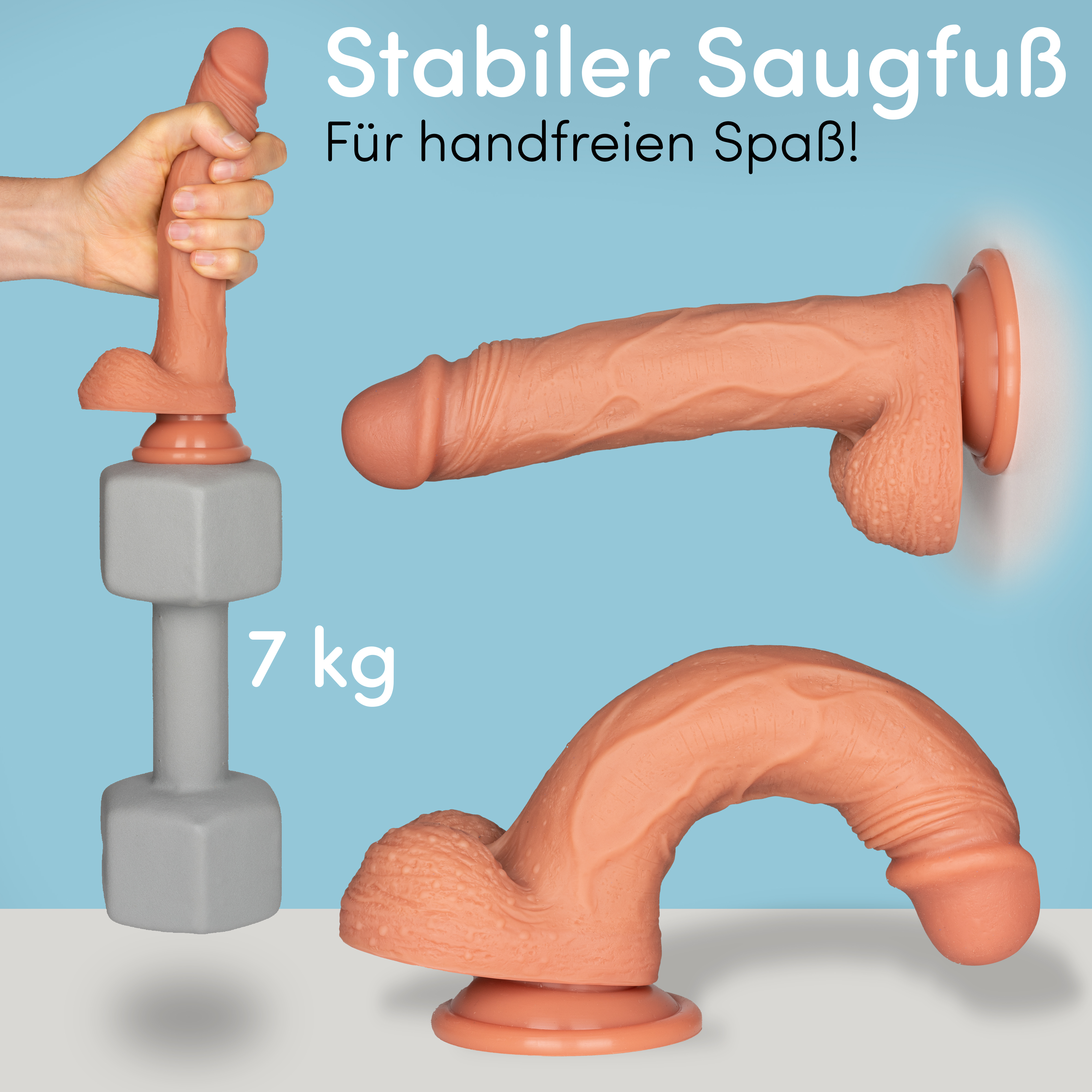 Realistischer Dildo mit Saugnapf 21cm